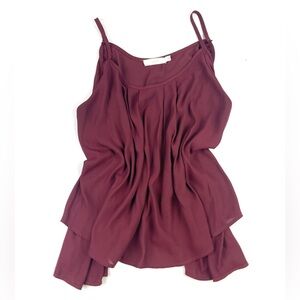 Women’s Burgandy Tank Blouse Size Small
